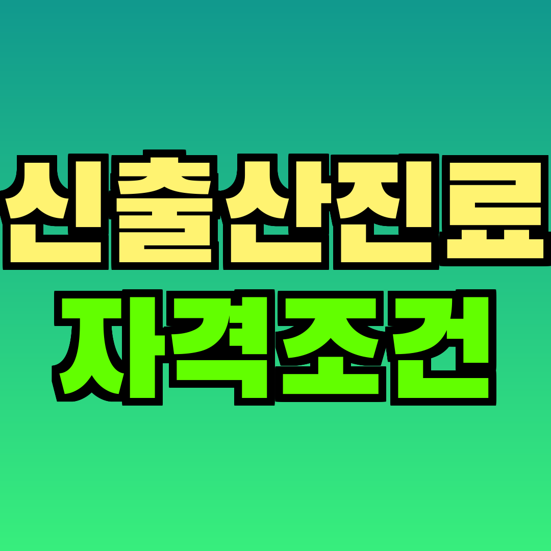 임신출산진료비 자격조건